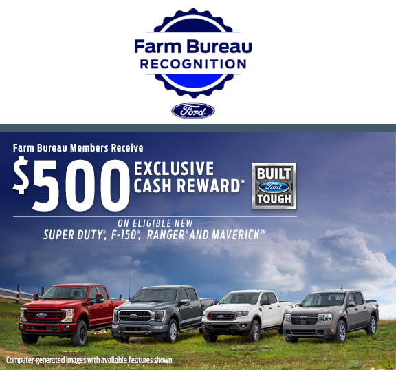 Featuring Current $500 Bonus Cash Offer for Farm Bureau Members